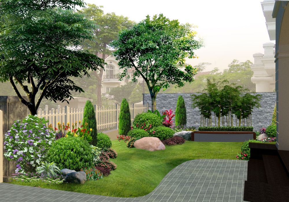 Mẫu thiết kế Sân vườn 1 năm 2020
