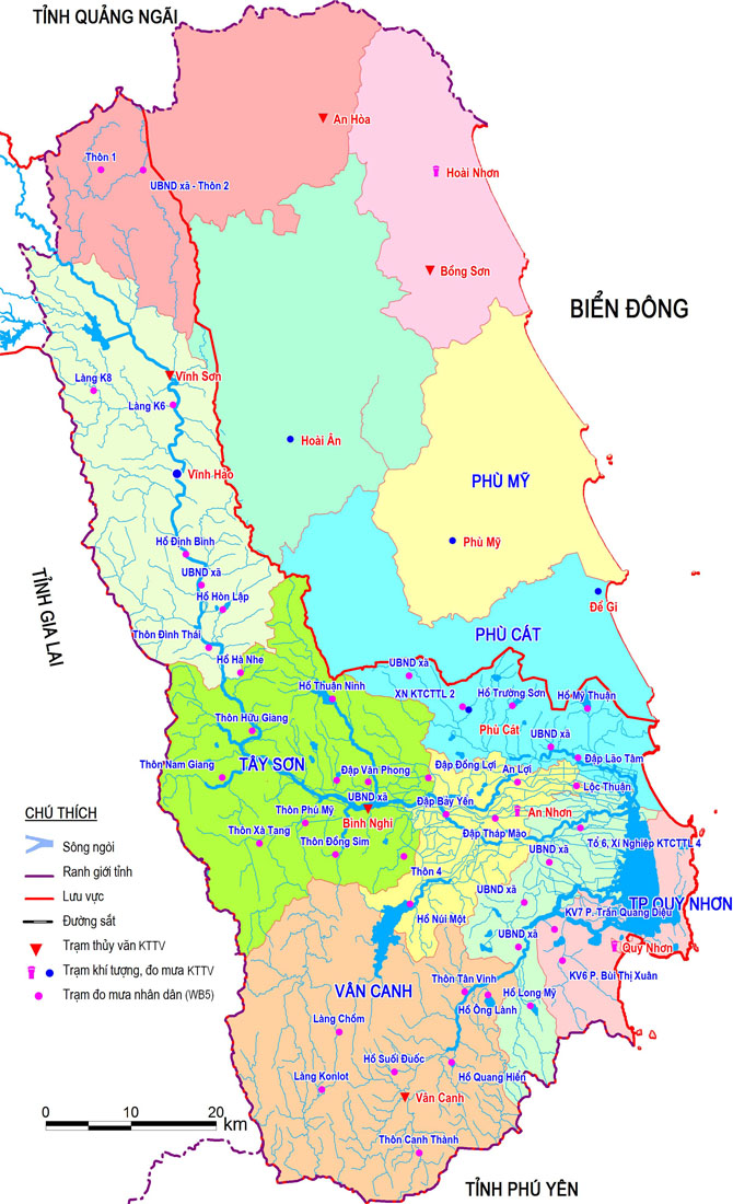Bản đồ tỉnh Bình Định khổ lớn chi tiết nhất năm 2022