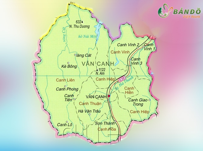 Bản đồ hành chính huyện Vân Canh
