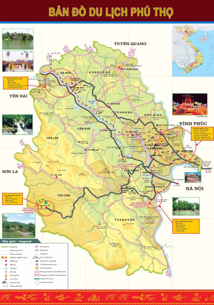 Bản đồ du lịch Phú Thọ 