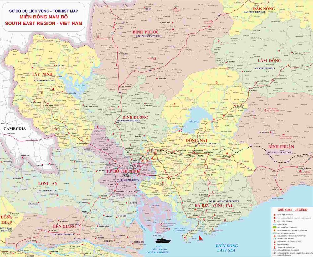 Bản đồ Đȏng Nam Bộ Việt Nam