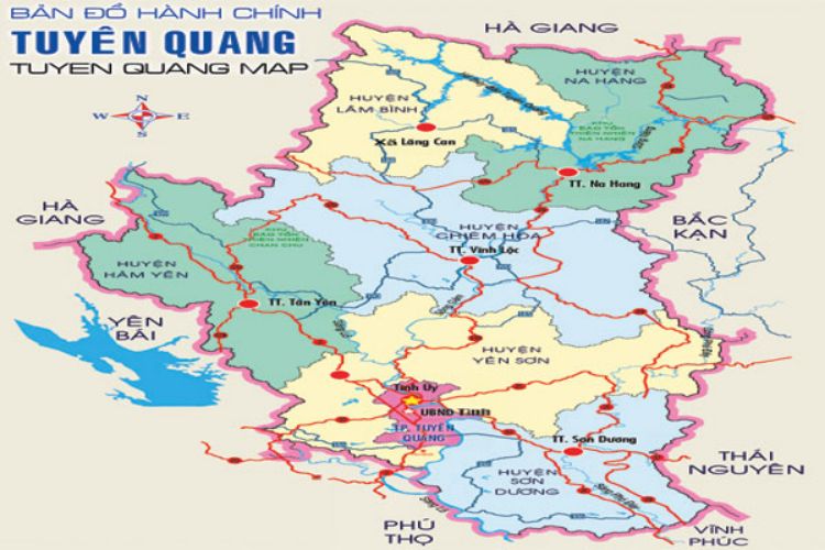 Bản đồ Tuyên Quang 