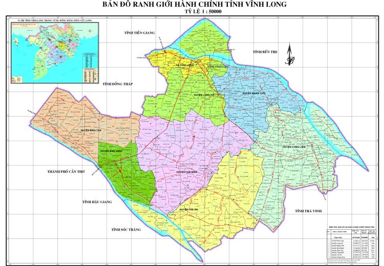 Bản đồ du lịch Vĩnh Long 