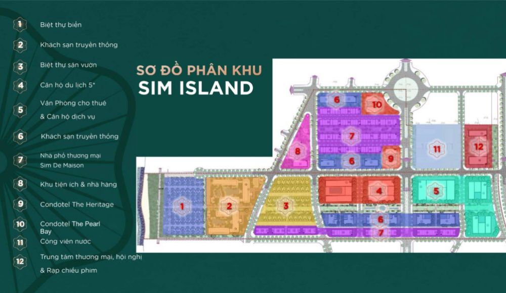 Sơ đồ phân lô dự án Sim Island Phú Quốc