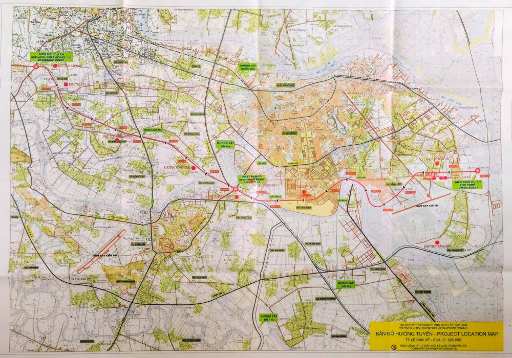 Bản đồ một số tuyến đường giao thông tại Hải Phòng