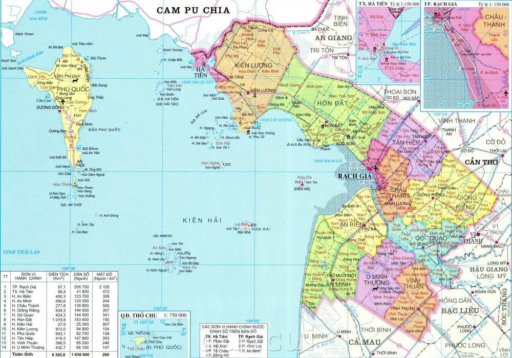 Bản đồ tỉnh Kiên Giang