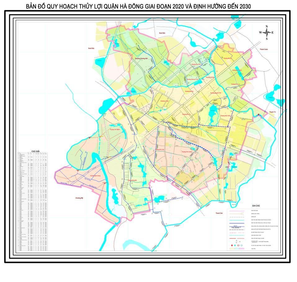 Bản đồ quy hoạch quận Hà Đông đến năm 2030