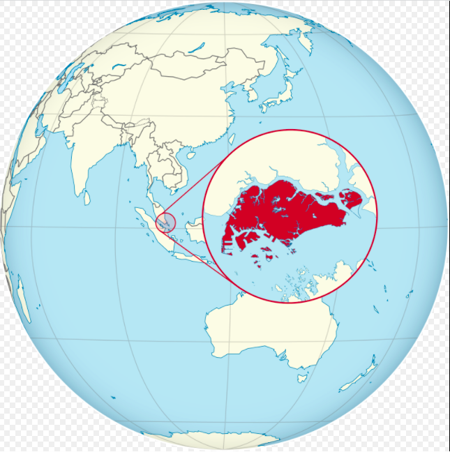 Vị trí địa lý nước Singapore trên bản đồ thế giới