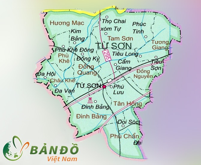 Bản đồ hành chính các phường tại thị xã Từ Sơn 