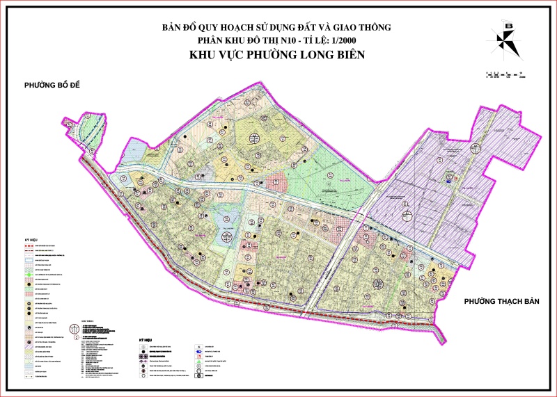Bản đồ quy hoạch sử dụng đất và giao thông tại Quận Long Biên năm 2021
