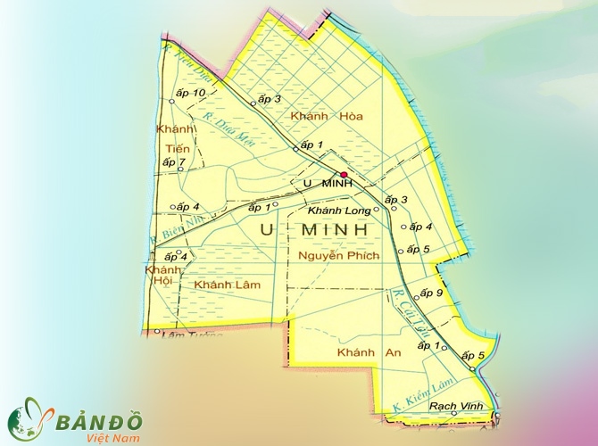 Bản đồ hành chính huyện U Minh