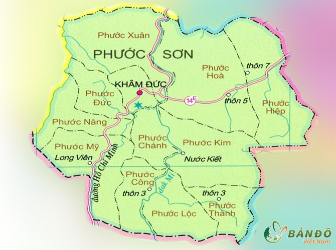 Bản đồ hành chính huyện Phước Sơn
