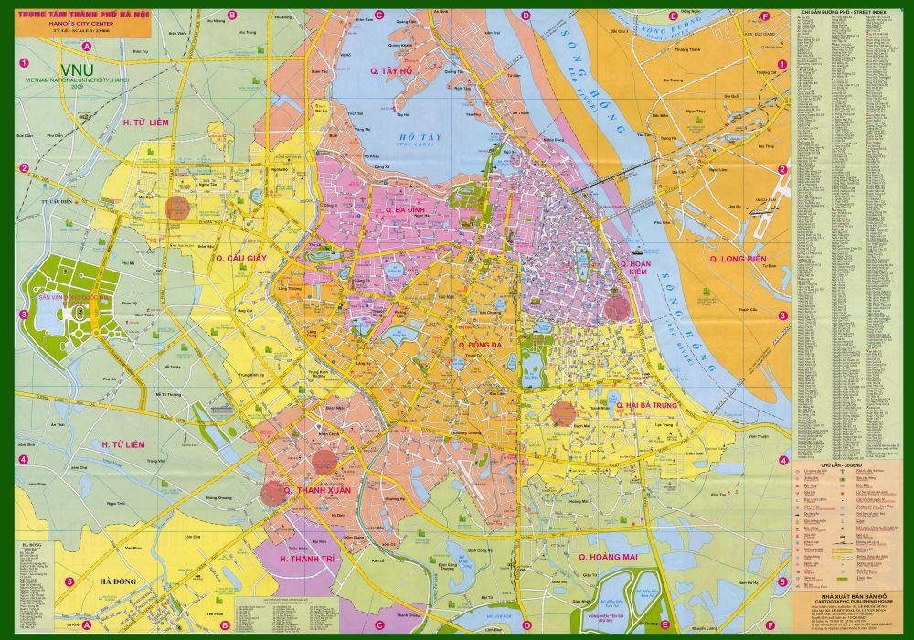 Bản đồ tổng thể thành phố Hà Nội (Nhấn vào để xem tổng thể)