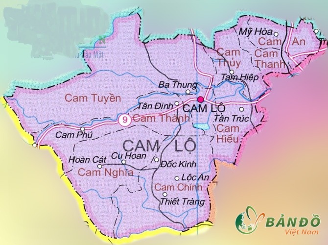 Bản đồ hành chính Huyện Cam Lộ