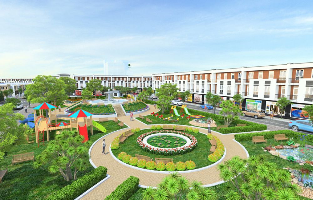 Công viên cây xanh trung tâm dự án Phúc Hưng Golden Bình Phước