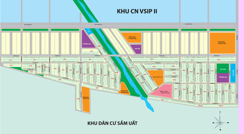  Đất nền KCN VSIP II tại Khu D và E
