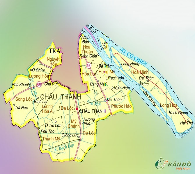 Bản đồ hành chính Huyện Châu Thành