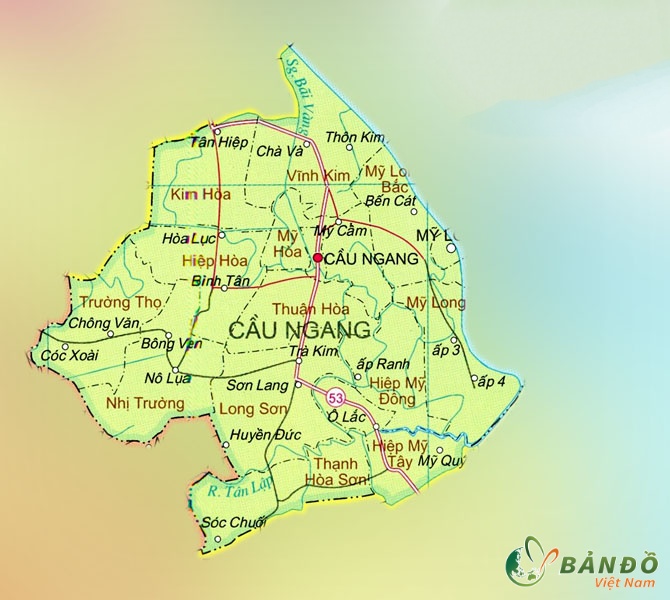 Bản đồ hành chính Huyện Cầu Ngang