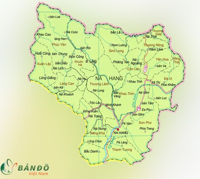 Bản đồ hành chính huyện Na Hang