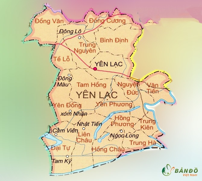 Bản đồ hành chính huyện Yên Lạc