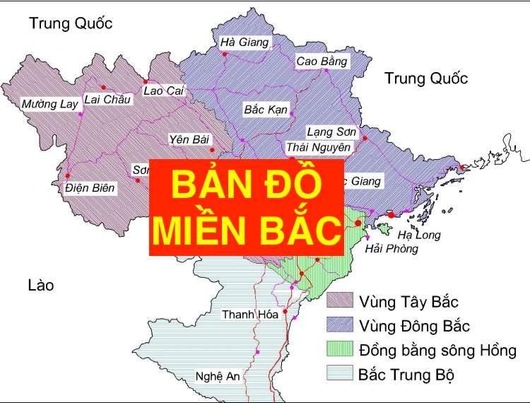 Bản đồ miền Bắc khổ lớn phóng to mới nhất năm 2023