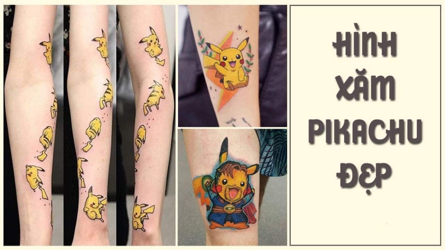 15 hình xăm Pikachu ngộ nghĩnh đáng yêu  Gaming tattoo Hình xăm cánh tay Hình  xăm
