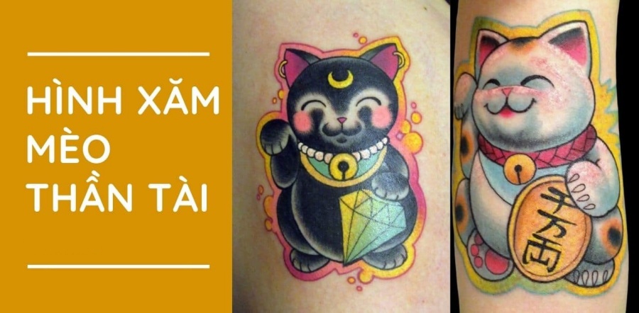 GỢI Ý Mẫu Hình Xăm Mèo Thần Tài Bắp Chân Đẹp Nhất  HÙNG TATTOO