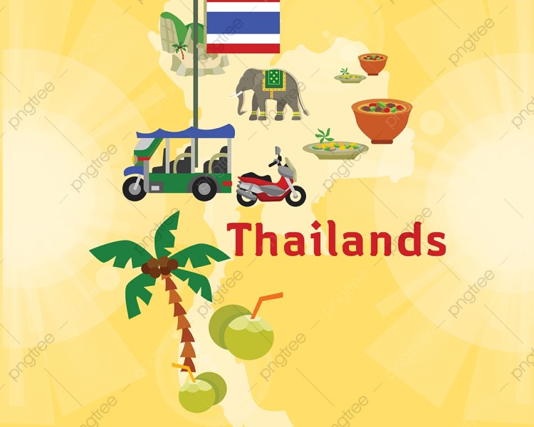 Bản đồ Thái Lan (Kingdom of Thailand) khổ lớn năm 2023