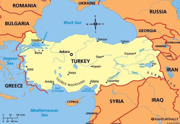 Bản đồ Thổ Nhĩ Kỳ và Nga
