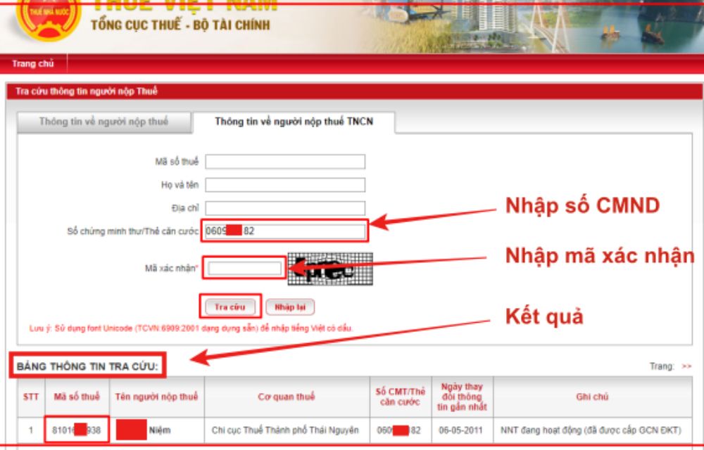 Cách tra cứu mã số thuế cá nhân khi không nhớ mã số