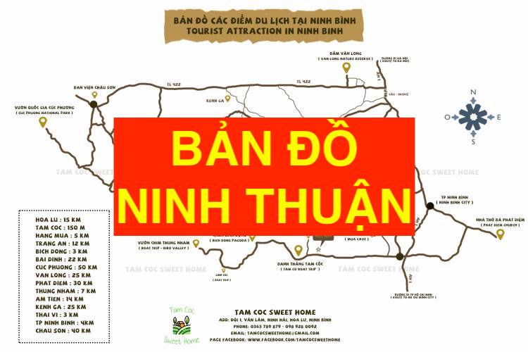 Bản đồ hành chính tỉnh Ninh Thuận khổ lớn năm 2023