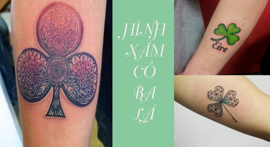 Ý NGHĨA HÌNH XĂM CỎ 3 LÁ  HÌNH XĂM CỎ 4 LÁ  Xăm hình nghệ thuật Trueart  ink