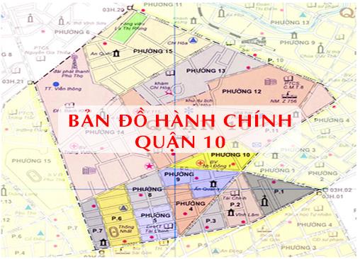 Bản đồ Hành chính Quận 10 tại TPHCM khổ lớn năm 2023