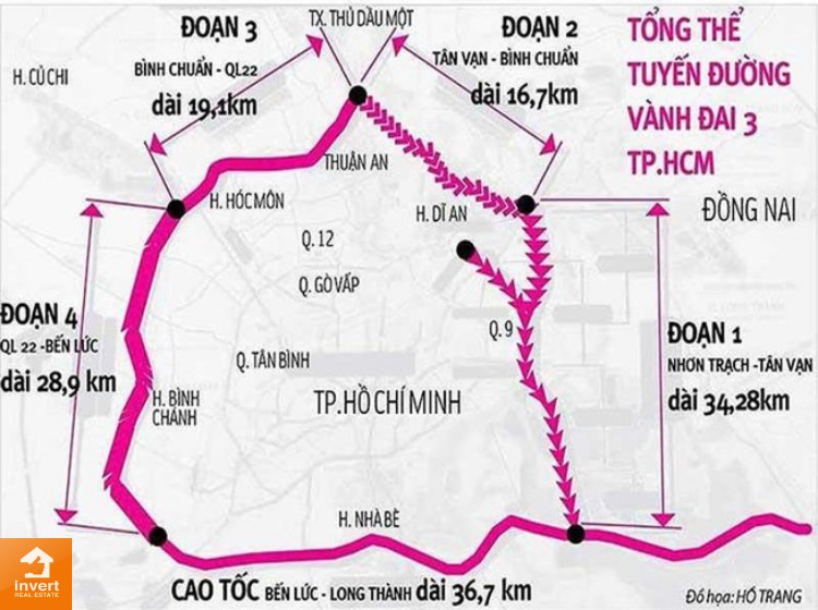 Thông tin  Bản đồ quy hoạch đường vành đai 3 TPHCM Năm 2020