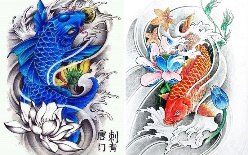 ảnh cá chép hóa rồng 3d