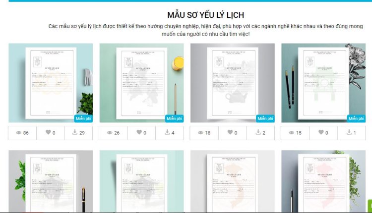 tải mẫu sơ yếu lý lịch ngắn gọn