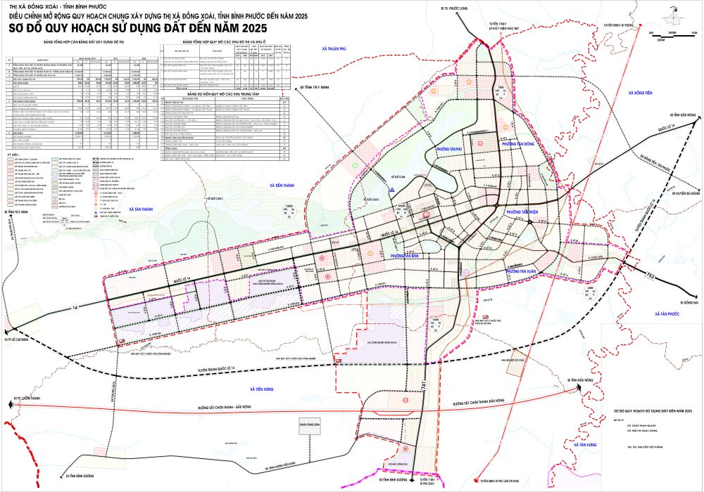 Thông tin quy hoạch Thành phố Đồng Xoài, tỉnh Bình Phước