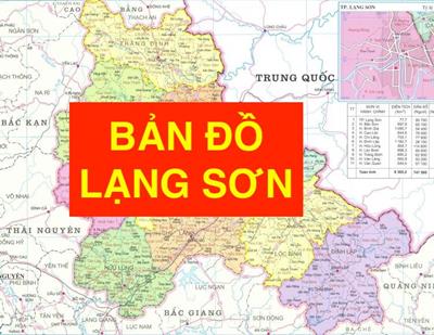 Bản Đồ hành chính tỉnh Lạng Sơn Khổ lớn, Phóng to (2024)