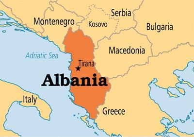 Bản đồ đất nước Cộng hòa Albania Khổ lớn, Phóng to 2024