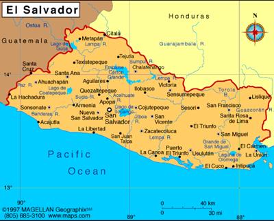 Bản đồ đất nước El Salvador (El Salvador Map) Khổ lớn, Phóng to 2024