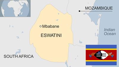 Bản đồ Eswatini (tên cũ: Swaziland) Khổ lớn, Phóng to 2024