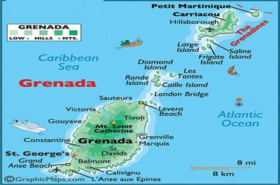 Bản đồ đất nước Grenada (Grenada Map) Khổ lớn, Phóng to 2024