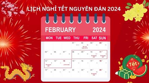 [CHÍNH THỨC] Lịch nghỉ Tết Giáp Thìn năm 2024 được nghỉ mấy ngày?