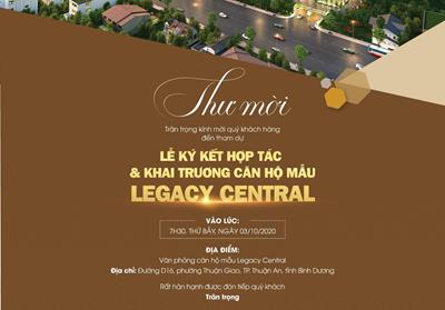 Ngày 03/10/2020 Lễ ký hợp tác & khai trương căn hộ mẫu Legacy Central