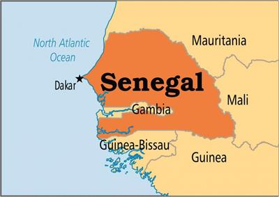 Bản đồ đất nước Sénégal (Senegal Map) phóng to năm 2023