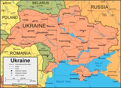 Bản đồ đất nước Ukraina (Ukraina Map) Khổ lớn, Phóng to 2024