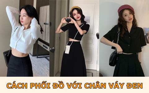 Cách phối đồ với chân váy đen trendy, cực sành điệu