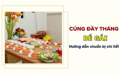 [2024] Mâm cúng, bài cúng đầy tháng bé gái miền Bắc, Trung, Nam