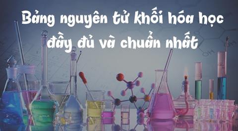 Bảng nguyên tử khối đầy đủ & Cách ghi nhớ siêu nhanh