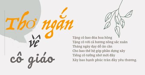 Tuyển tập những bài thơ ngắn về cô giáo hay & ý nghĩa nhất